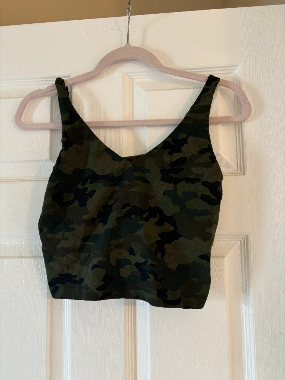 Aerie OFFLINE Long Line Sports Bra Camo
